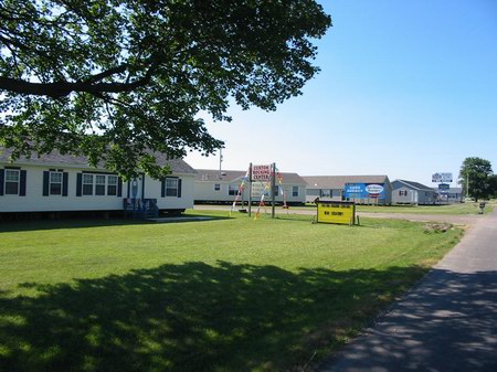 Ionia Drive-In Theatre - Now For Modular Home Sales - Photo From Water Winter Wonderland (newer photo)